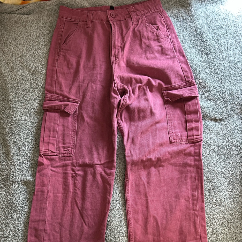 H&M Pink Denim Cargo Jeans